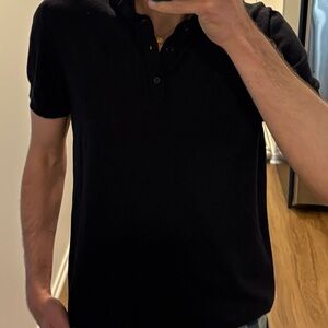 Zara Black Polo Shirt Short Sleeve Classic